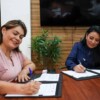 Firma Blanca Merari convenio de colaboración con Fundación Aitana