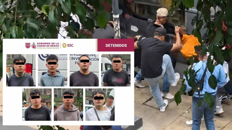Detienen a siete sujetos por golpear a agentes en operativo de desalojo de motos