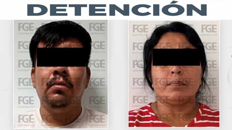 Detienen a pareja con presuntas drogas en Alfredo V. Bonfil, Cancún