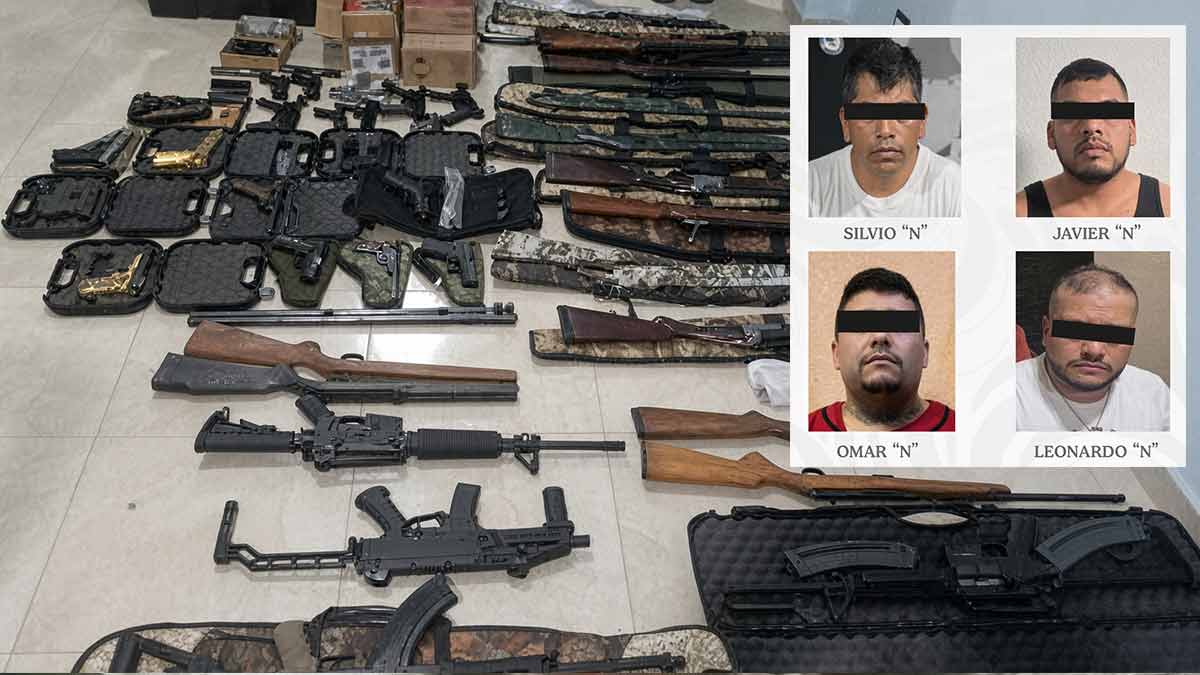 Desmantelan red de fabricación y tráfico ilegal de armas en Puebla y CDMX