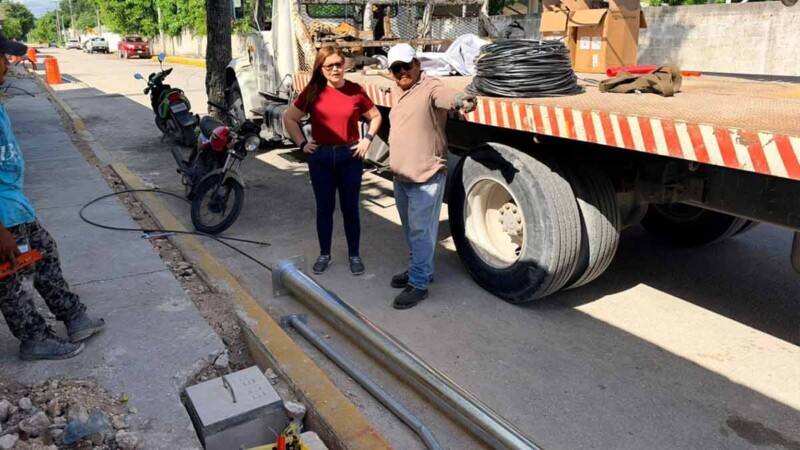 Gobierno de Isla Mujeres moderniza alumbrado público en Zona Continental