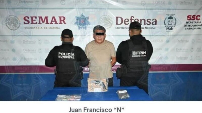 Arrestan a un hombre con revólver y tres cartuchos en la Supermanzana 260 de Cancún