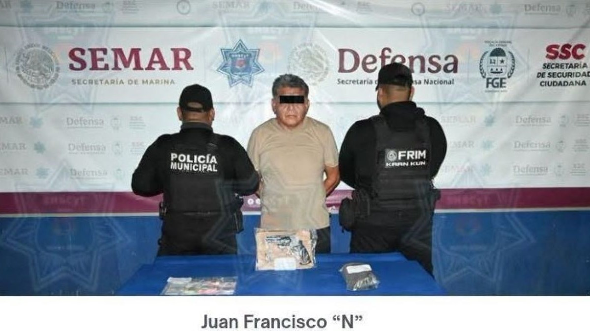 Arrestan a un hombre con revólver y tres cartuchos en la Supermanzana 260 de Cancún