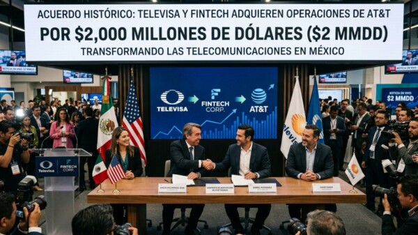 Acuerdan Televisa y Fintech la compra de AT&T por 2 mmdd