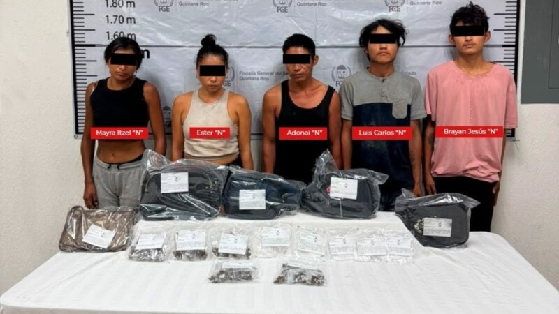 Captura a nueve personas en dos operativos por presunto narcomenudeo en Playa del Carmen