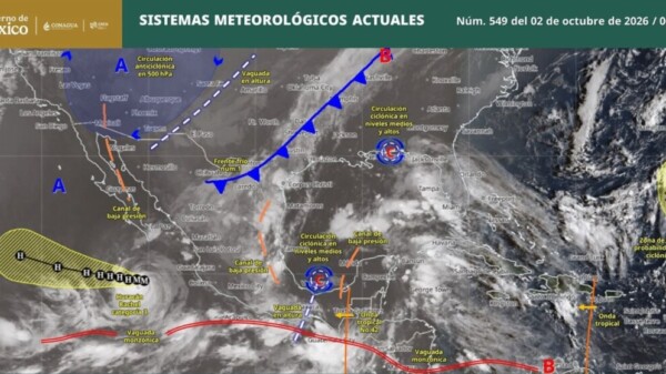 Pronóstico del clima en Quintana Roo para hoy viernes 2 de octubre 2026.