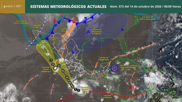 Pronóstico del clima en Quintana Roo para hoy miércoles 14 de octubre 2026
