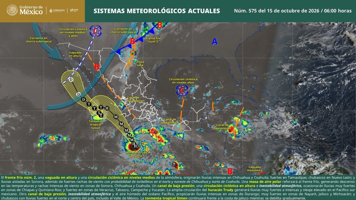 Pronóstico del clima en Quintana Roo para hoy jueves 15 de octubre 2026