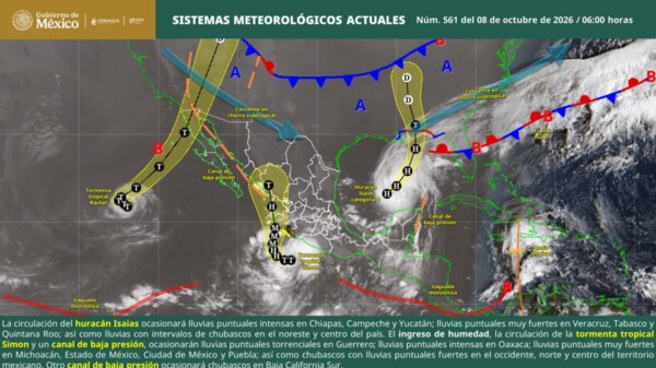 Pronóstico del clima en Quintana Roo para hoy jueves 8 de octubre 2026