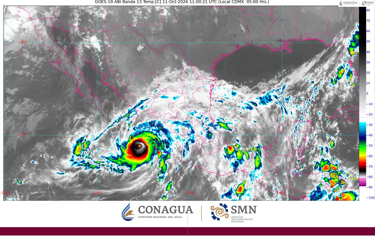Cielo medio nublado a nublado en el transcurso del día, con lluvias puntuales fuertes en Yucatán (norte) y Quintana Roo (norte y centro); asimismo, se pronostican intervalos de chubascos en Campeche. Todas las lluvias con descargas eléctricas.