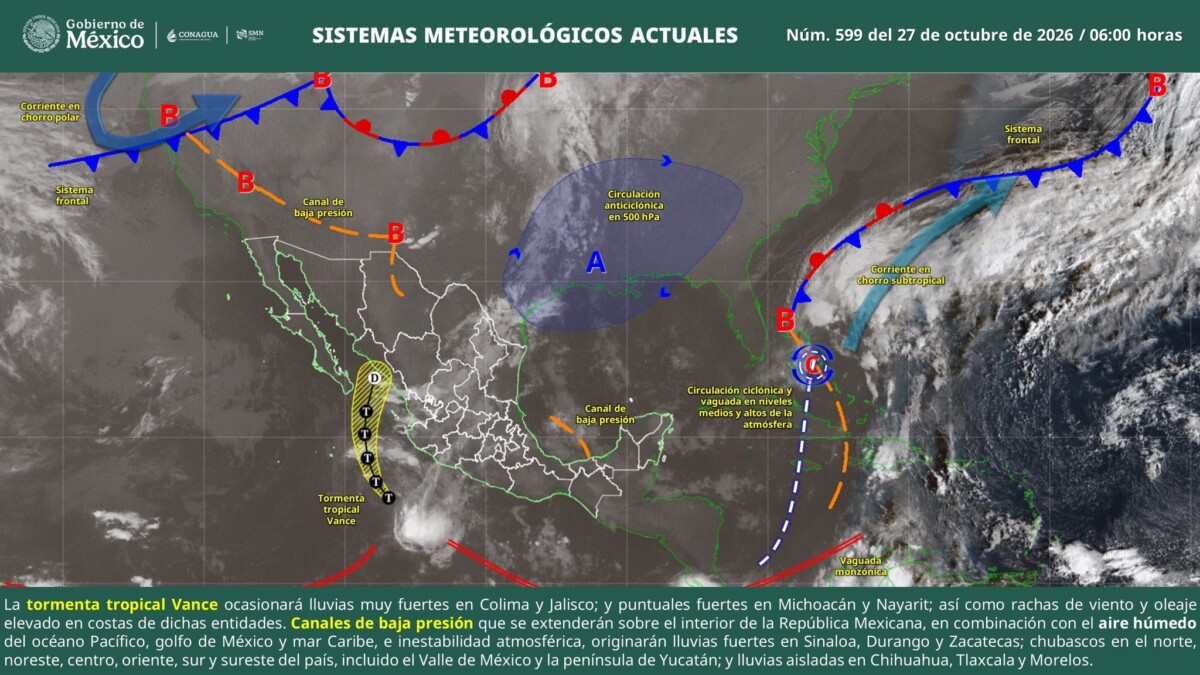 Pronóstico del clima en Quintana Roo para hoy martes 27 de octubre 2026
