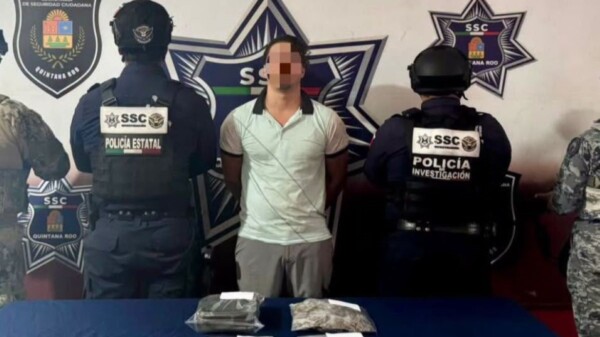 Arrestan a un sujeto con 96 dosis de enervantes en la Supermanzana 237 de Cancún