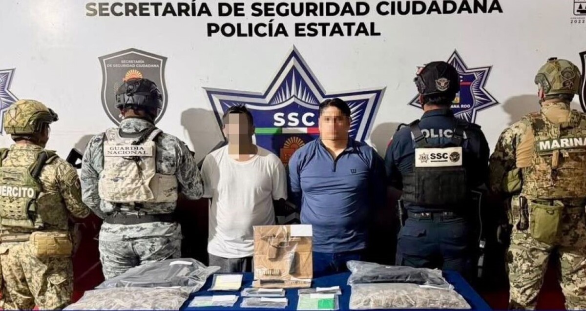 Capturan en Cancún a dos hombres buscados por las autoridades de Guatemala