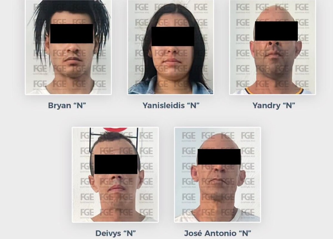 Capturan a cinco cubanos en Cancún con presunta droga y 8 mil 600 pesos en posibles billetes falsos