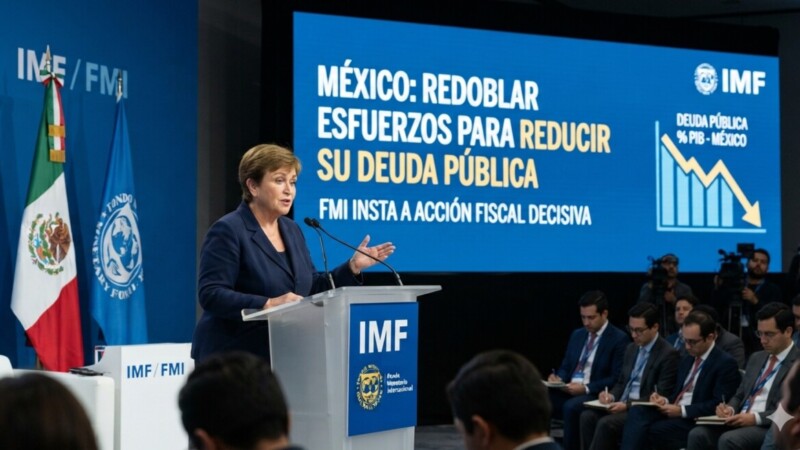 México debe redoblar esfuerzos para reducir su deuda: FMI