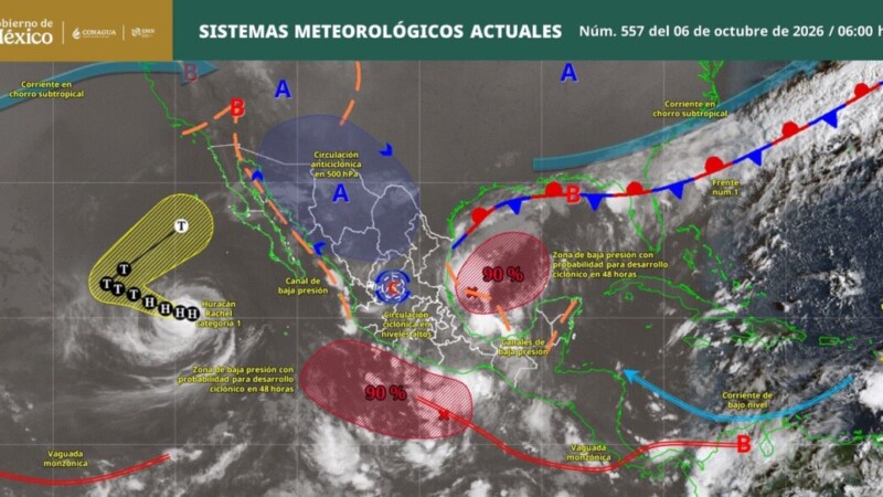 Pronóstico del clima en Quintana Roo para hoy martes 6 de octubre 2026