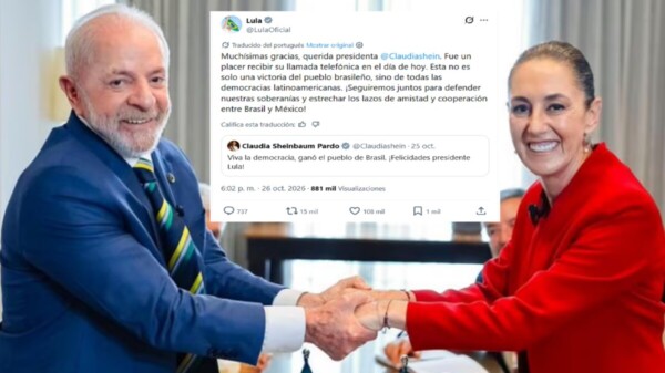 Emotiva llamada entre Sheinbaum y Lula