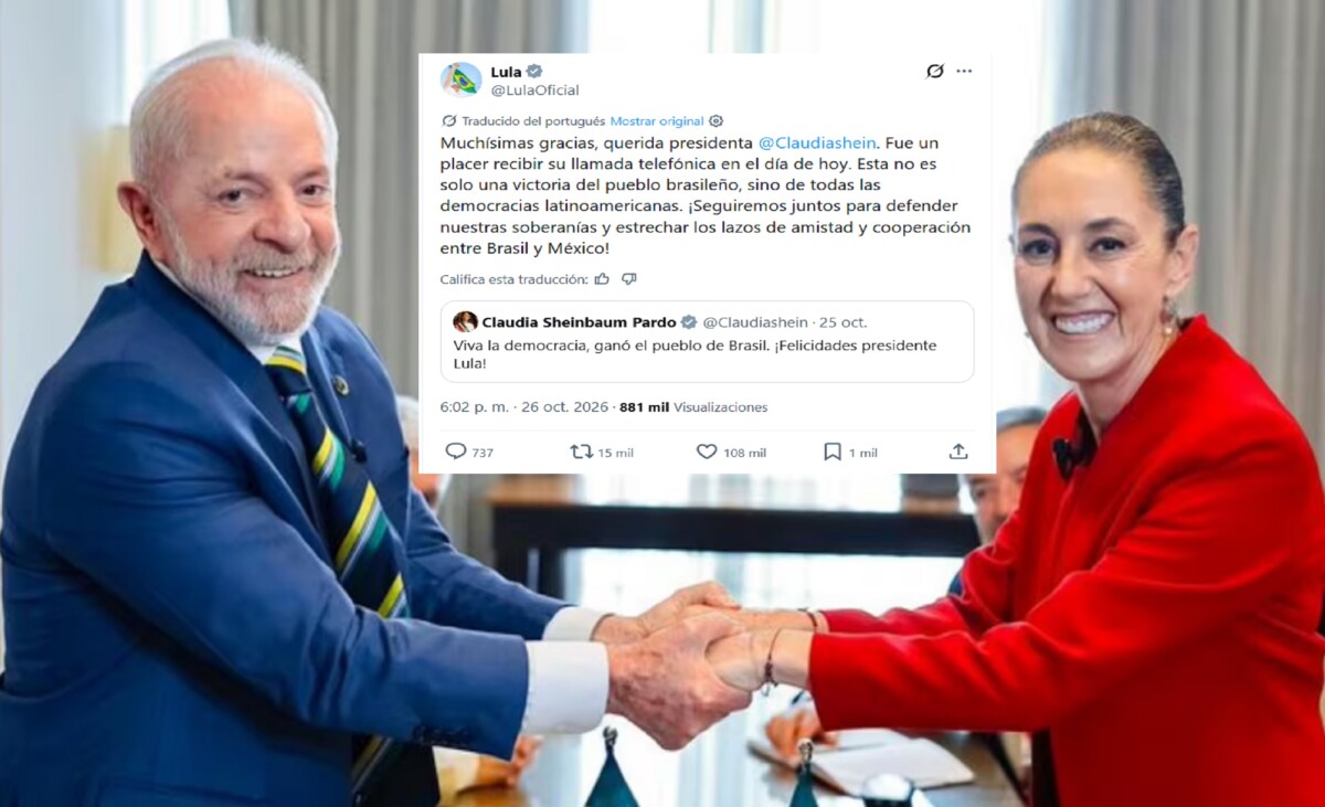 Emotiva llamada entre Sheinbaum y Lula