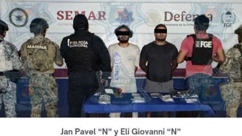 Aprehenden a dos hombres por presuntos delitos contra la salud en la Supermanzana 201 de Cancún