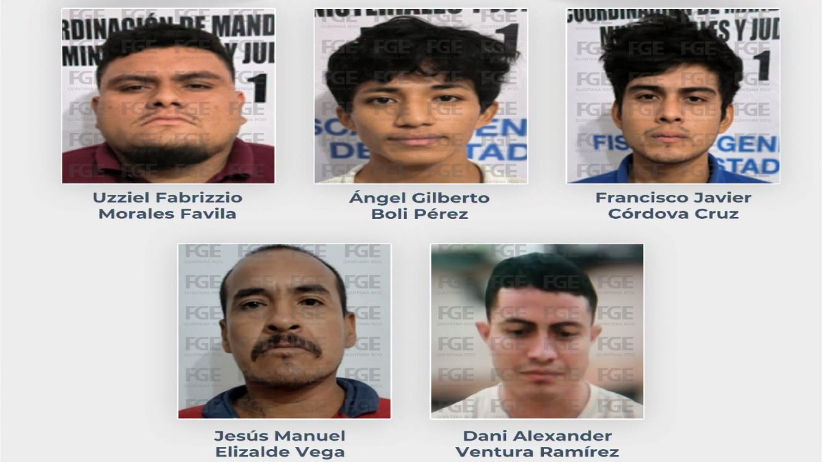 Cinco sujetos reciben condenas de hasta 50 años por homicidio en Quintana Roo