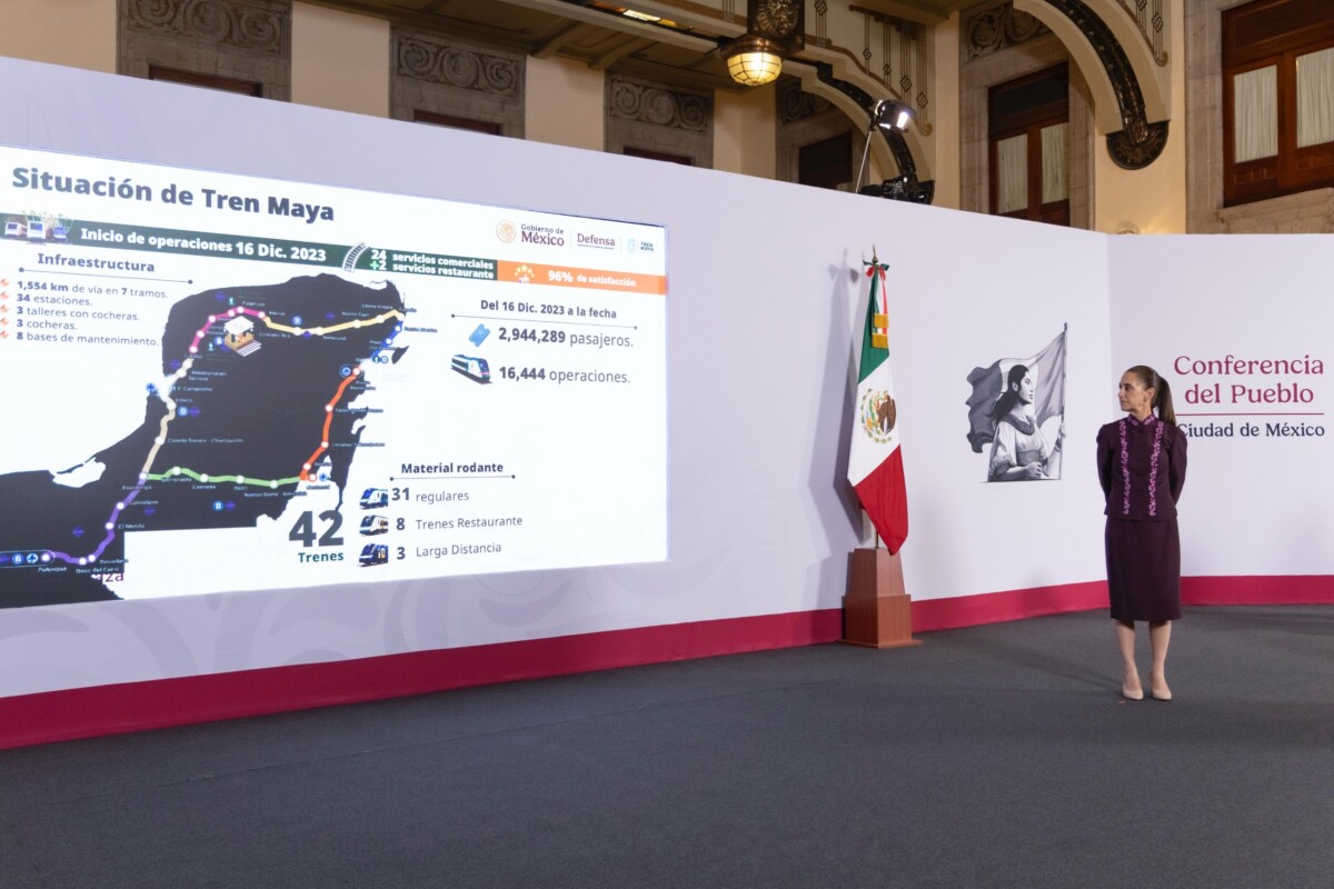 “Metas cumplidas con Mexicana, Mundo Maya, AIFA y Tren Maya”
