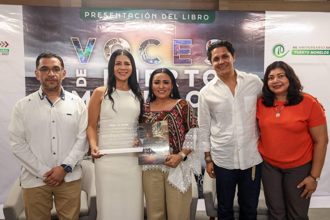 Presentamos con orgullo 'Voces de Puerto Morelos: Memorias de una década', un libro que reúne la historia de nuestro municipio a través de su gente: Blanca Merari