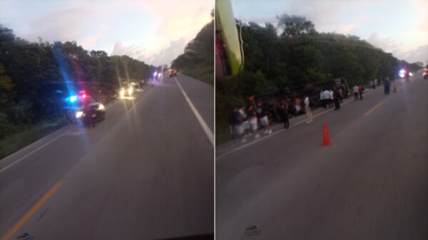 Volcadura de un camión con trabajadores hoteleros deja tres muertos y 20 lesionados en Tulum