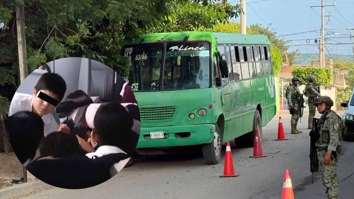 Atacan a balazos autobús escolar en Sinaloa y hieren a chofer
