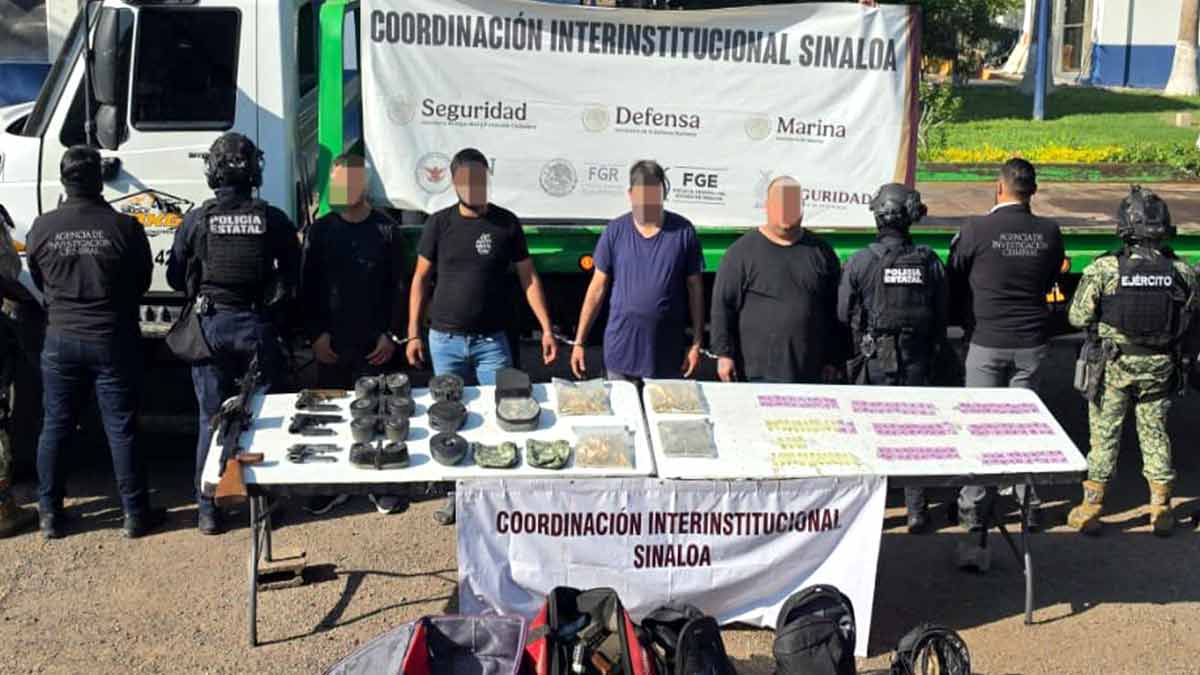 Desmantelan célula de presunta red de tráfico de armamento ligada al Cártel de Sinaloa