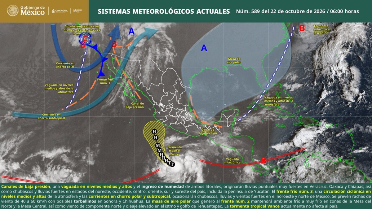 Pronóstico del clima en Quintana Roo para hoy jueves 22 de octubre 2026