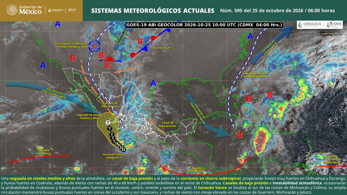 Pronóstico del clima en Quintana Roo para hoy domingo 25 de octubre 2026