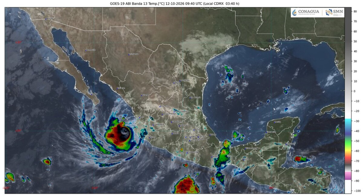 Cielo medio nublado en el transcurso del día, con lluvias puntuales fuertes en Quintana Roo (norte); además, lluvias con intervalos de chubascos en Campeche y Yucatán.