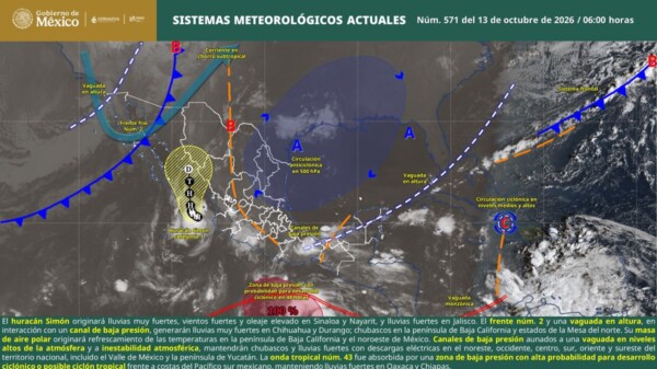 Pronóstico del clima en Quintana Roo para hoy martes 13 de octubre 2026