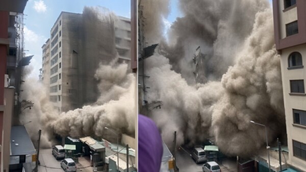 Colapsa edificio en construcción en Nairobi; temen que haya personas atrapadas