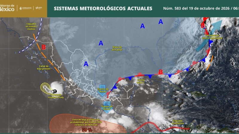Pronóstico del clima en Quintana Roo para hoy lunes 19 de octubre 2026