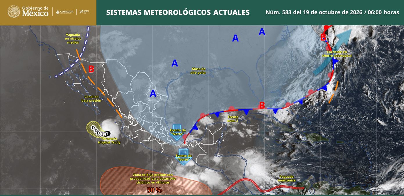 Pronóstico del clima en Quintana Roo para hoy lunes 19 de octubre 2026
