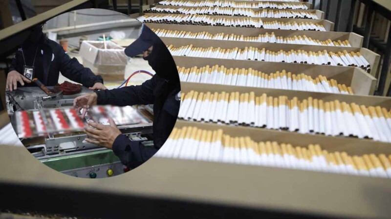 Decomisan 60 toneladas de cigarros falsificados en una bodega del Estado de México