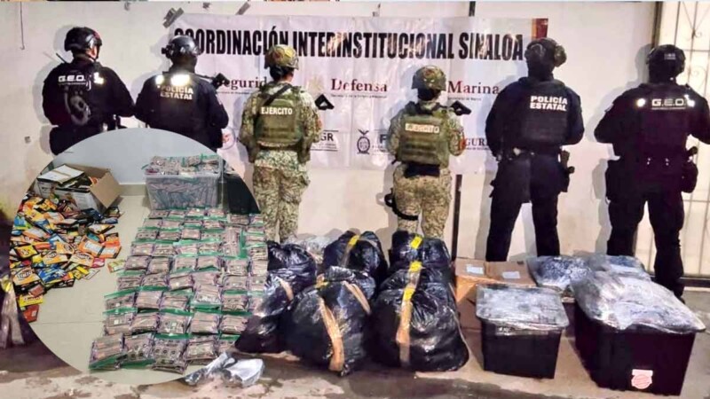Incautan en Sinaloa cargamento de golosinas y chocolates con mariguana