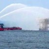 Se incendia plataforma de Pemex en altamar, frente a las costas de Campeche