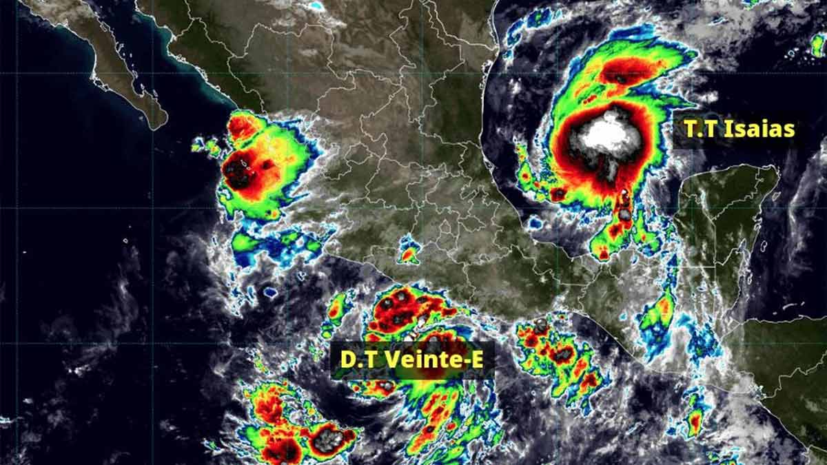 México se halla rodeado por tres ciclones tropicales