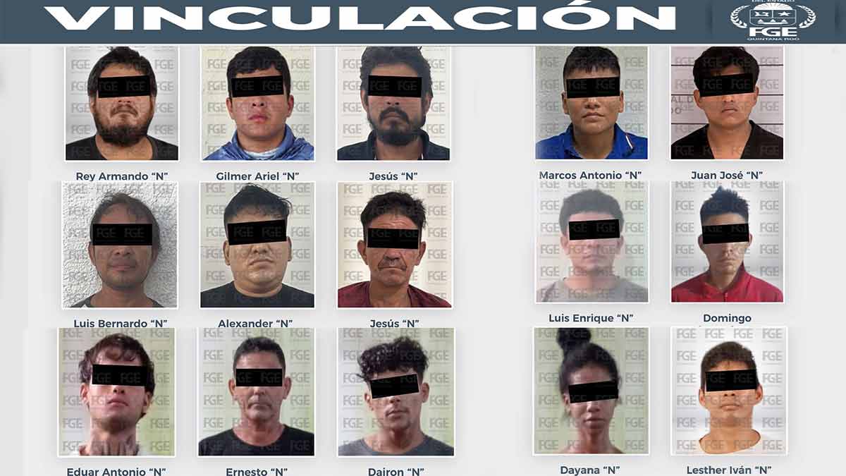 Vinculan a proceso a 15 personas por presunto narcomenudeo en Quintana Roo
